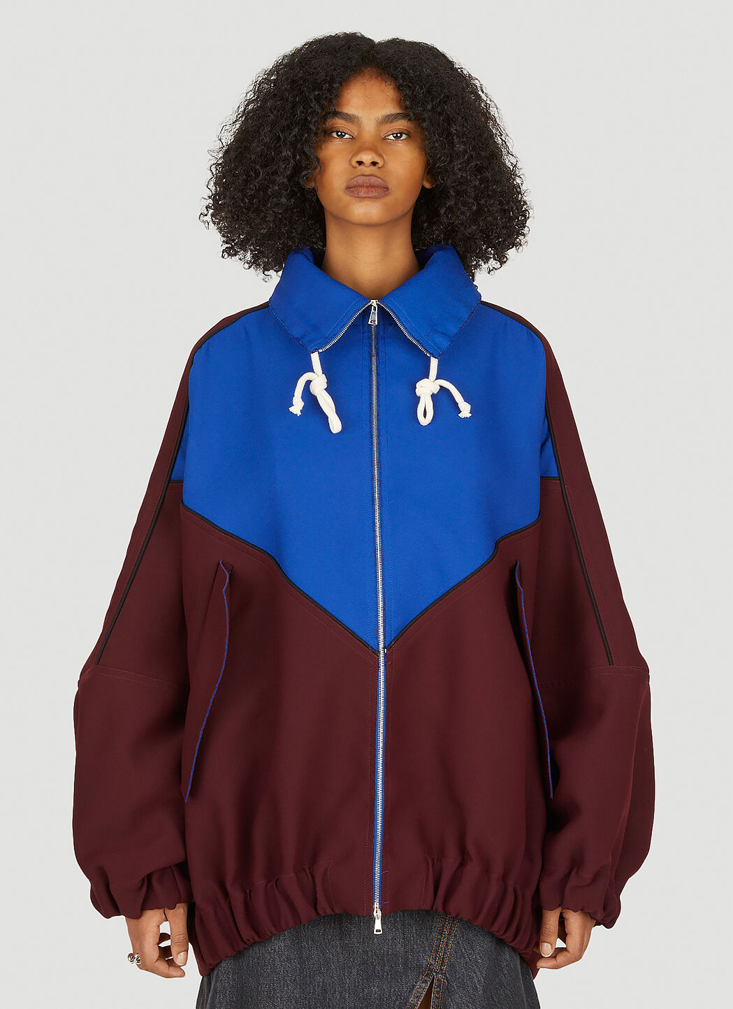 Burgundy cape sales jacket