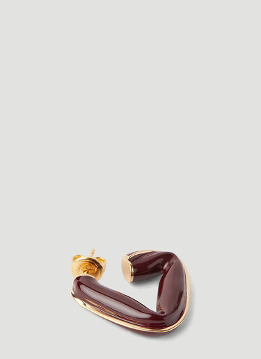Bottega Veneta Gold-Plated Enamel Triangle Earrings Brown bov0245085