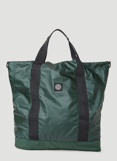 Stone Island Logo Patch Tote Bag Green sto0152087