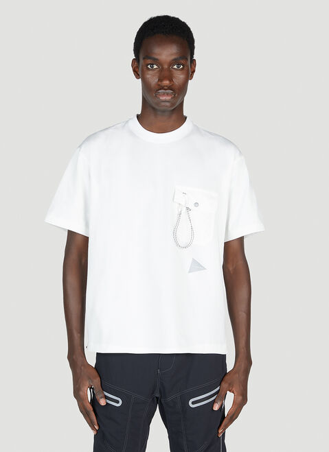 And Wander ポケットTシャツ Black anw0152010