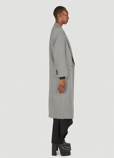 Alexander McQueen Drop Hem Double Breasted Coat Grey amq0249027