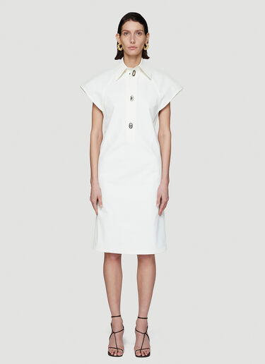 Bottega Veneta Capped Sleeve Dress White bov0241014