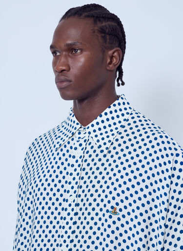 LN-CC® - Vivienne Westwood: Batwing Relaxed Shirt - Blue Vivienne Westwood Batwing Relaxed Shirt Blue vvw0166004