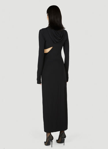 Versace Slashed 连帽长裙 黑色 vrs0252004