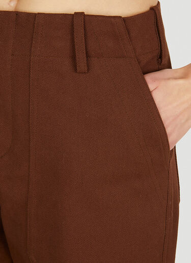 Plan C Wide Leg Pants Brown plc0250018