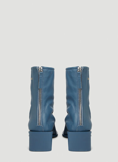 Acne Studios Logo Print Ankle Boots Blue acn0252031