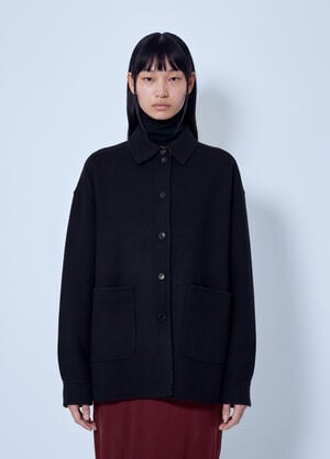 Max Mara Double-Faced Wool-Blend Overshirt Black max0266017