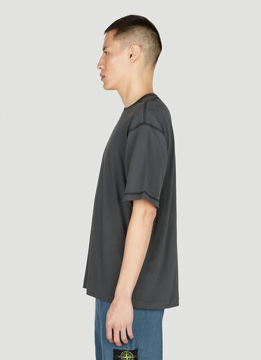 Stone Island 컴퍼스 자수 티셔츠 그레이 sto0152072