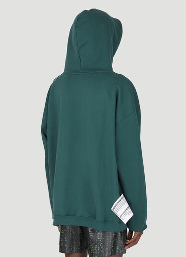 VETEMENTS Logo Label Hooded Sweatshirt Green vet0147008
