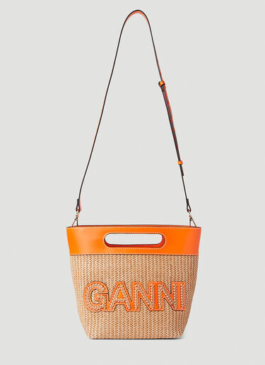 GANNI Kraft Tote Bag Orange gan0252055