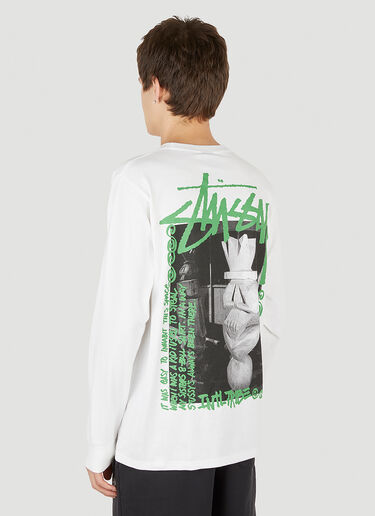 Stüssy Tiki Long Sleeve T-Shirt White sts0152044