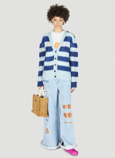 Marni Striped Illusion Cardigan Blue mni0251007