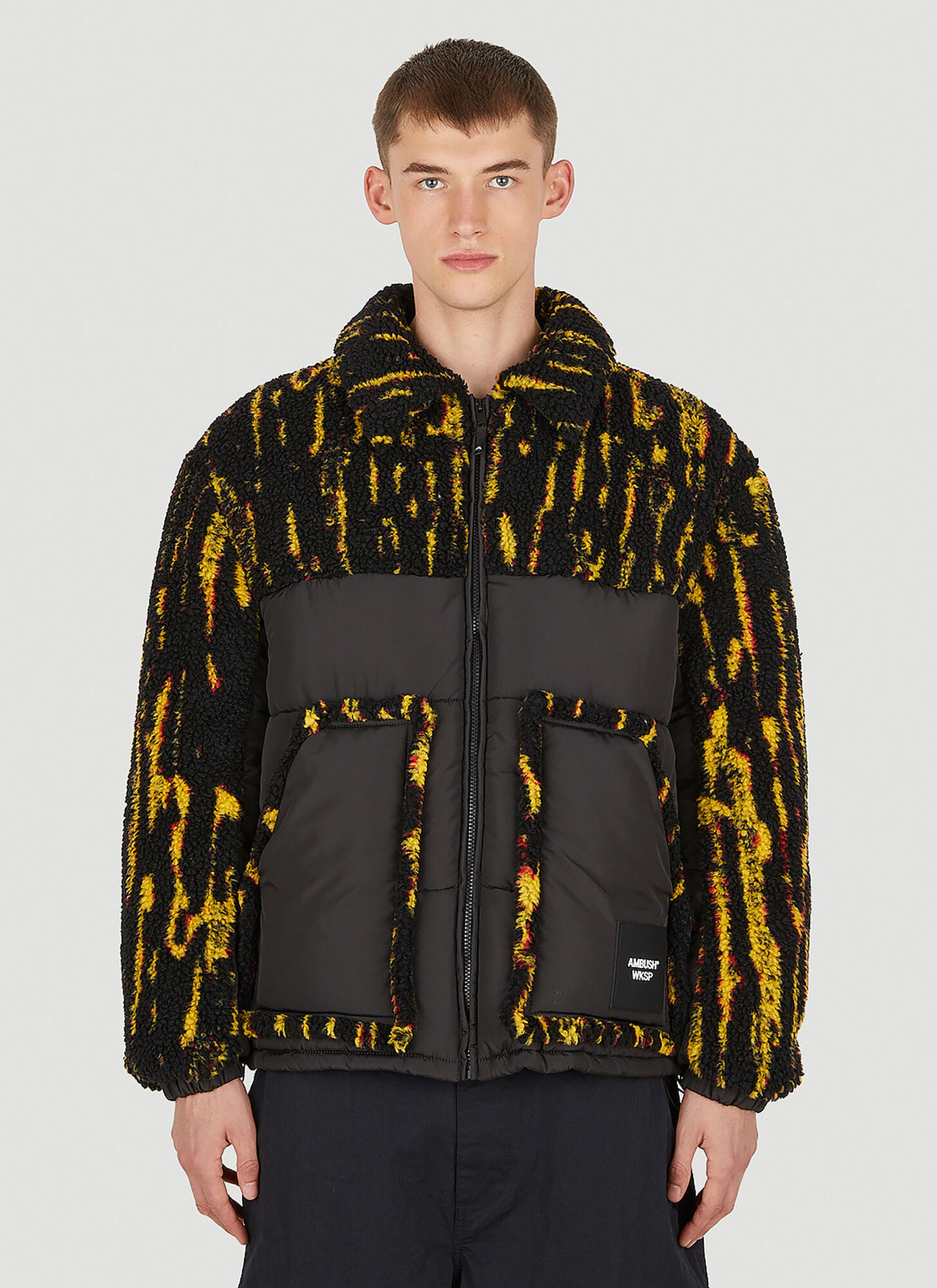 Shop Ambush Teddy Jacquard Padded Jacket