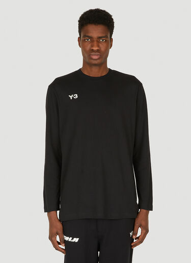 Y-3 ロングスリーブロゴTシャツ ブラック yyy0349009
