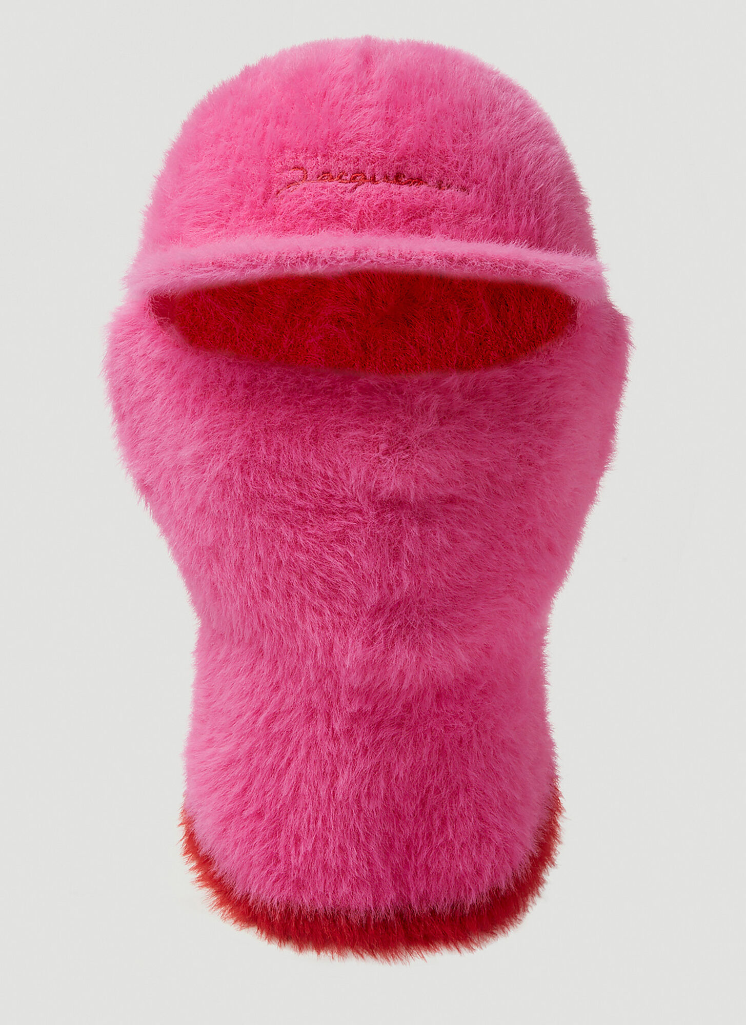 Jacquemus La Cagoule Casquette Plush Balaclava Hat In Pink