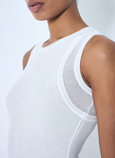 Jil Sander Layered Midi Dress White jil0259006