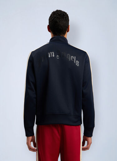 Curved Logo Zip-Up Track Jacket Palm Angels Curved Logo Zip-Up Track Jacket Dark Blue pma0162092