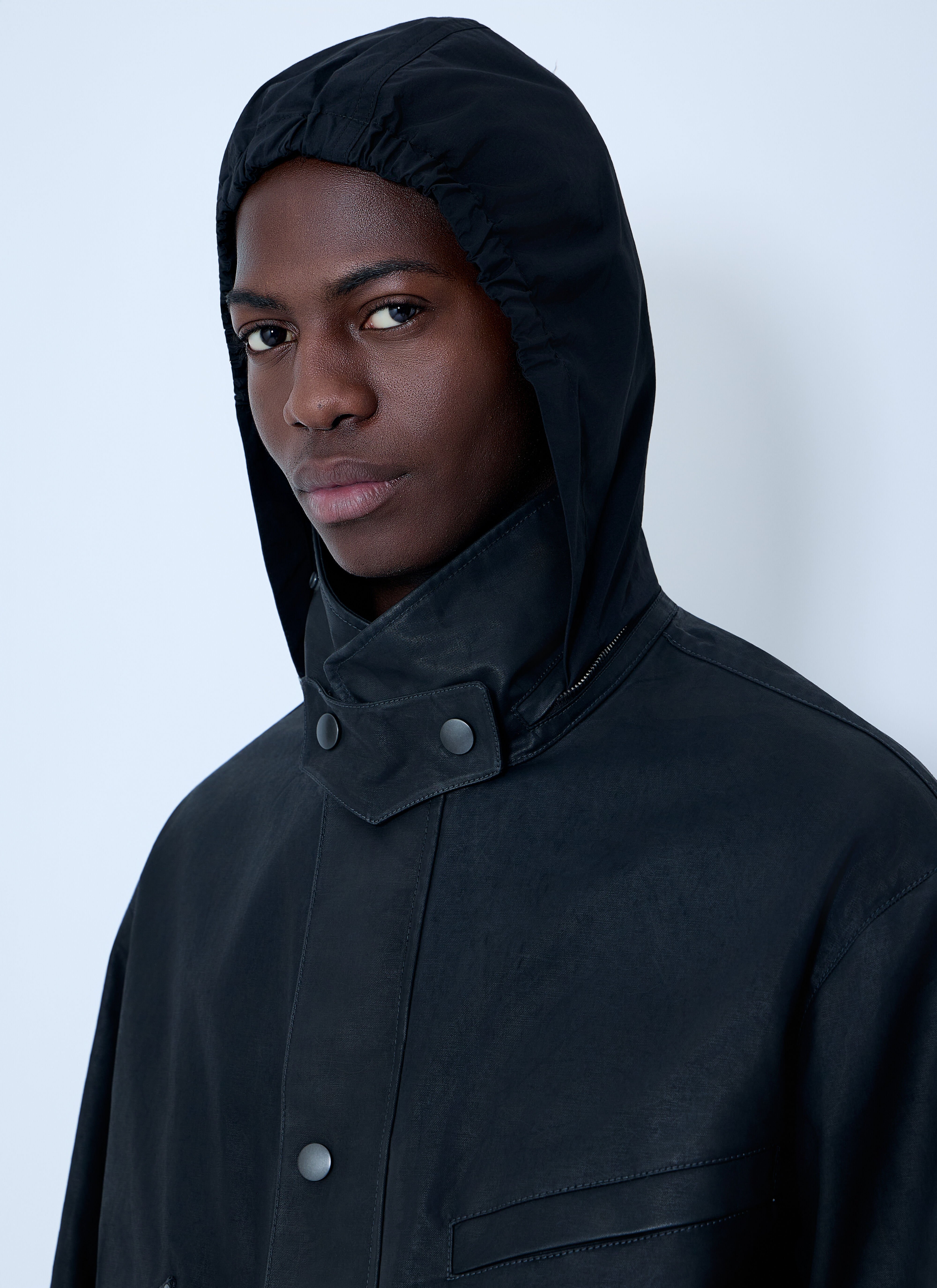 Lemaire Men's' Short Rain Jacket in Black | LN-CC®