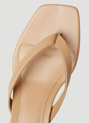 TOTEME Flip-Flop Heeled Sandals Beige tot0252021