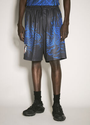 Y-3 Logo Print Shorts Beige yyy0160007