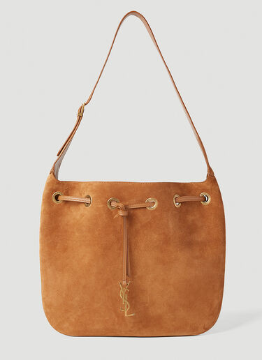 Saint Laurent Paris VII Hobo Shoulder Bag Brown sla0251126