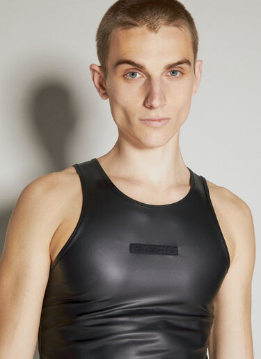 GmbH Faux Leather Tank Top Black gmb0156010