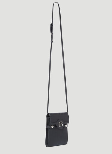 B-Buzz Leather Phone Pouch Balmain B-Buzz Leather Phone Pouch Black bln0153028