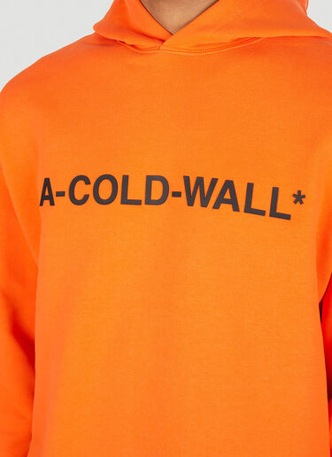 A-COLD-WALL* 에센셜 로고 프린트 후드 스웻셔츠 오렌지 acw0149009