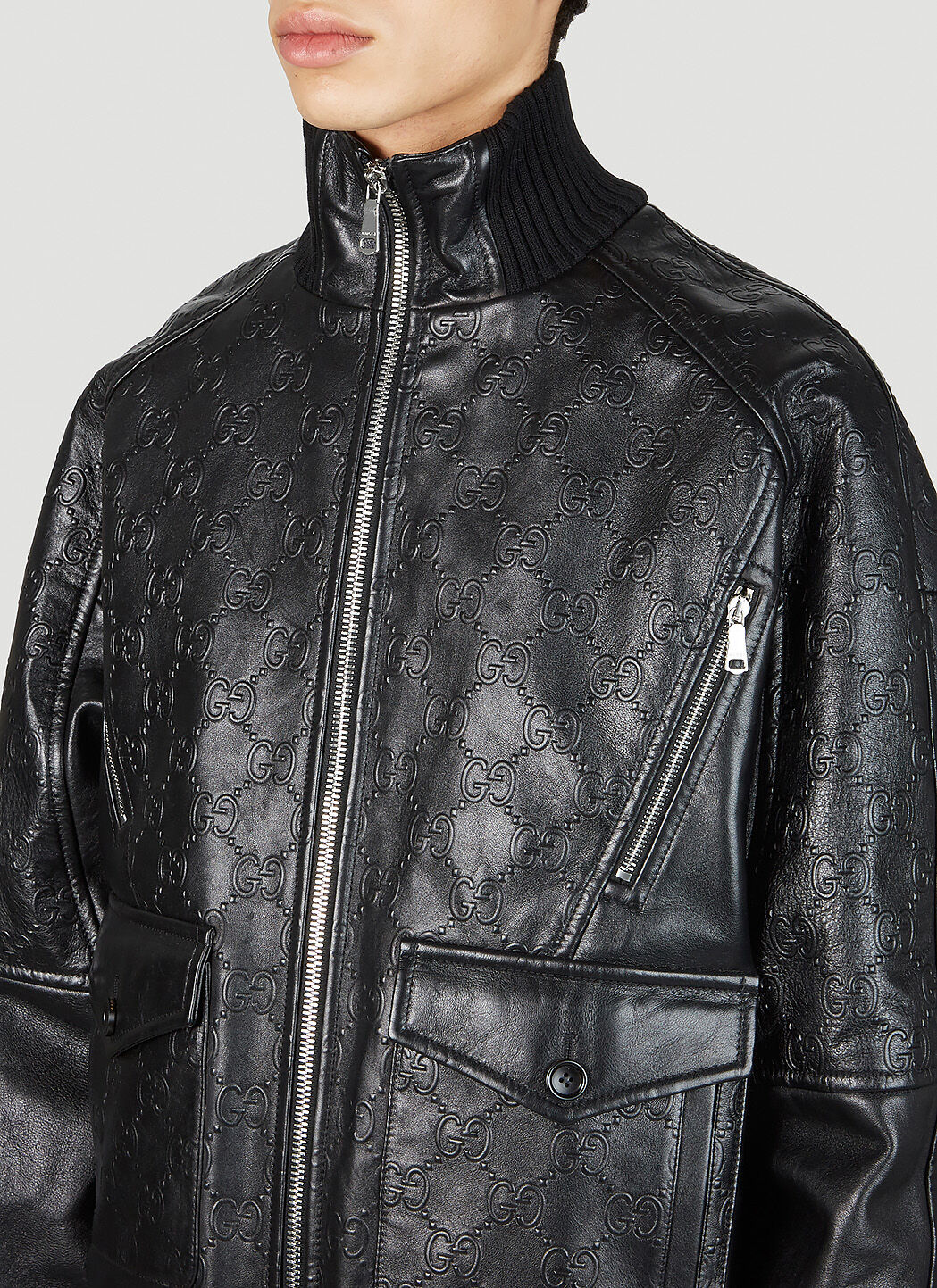 Gucci black bomber new arrivals jacket