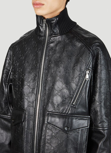 Gucci GG Embossed Bomber Jacket Black guc0152051