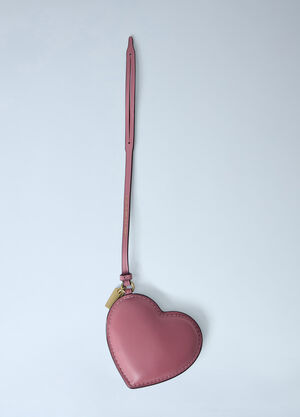 Coach Heart-Shaped Leather Bag Charm Pink coa0263027
