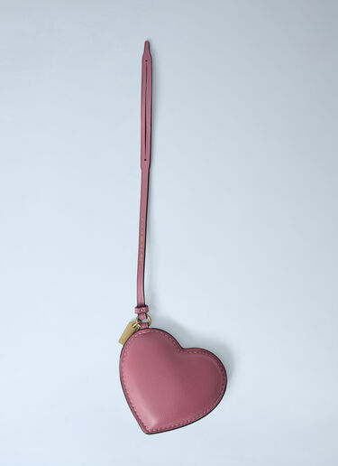 Heart-Shaped Leather Bag Charm Coach Heart-Shaped Leather Bag Charm Pink coa0263027