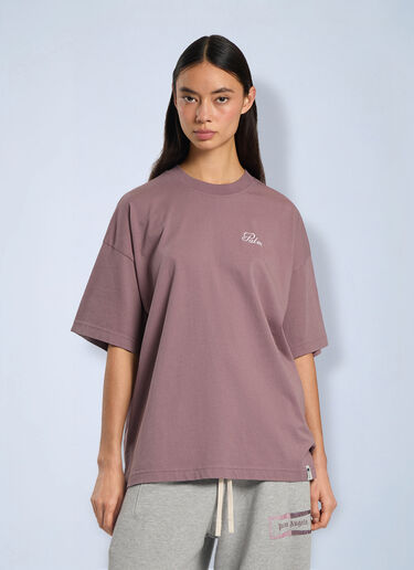 LN-CC® - Palm Angels: Palm Sway Loose T-Shirt - Purple Palm Angels Palm Sway Loose T-Shirt Purple pma0266200