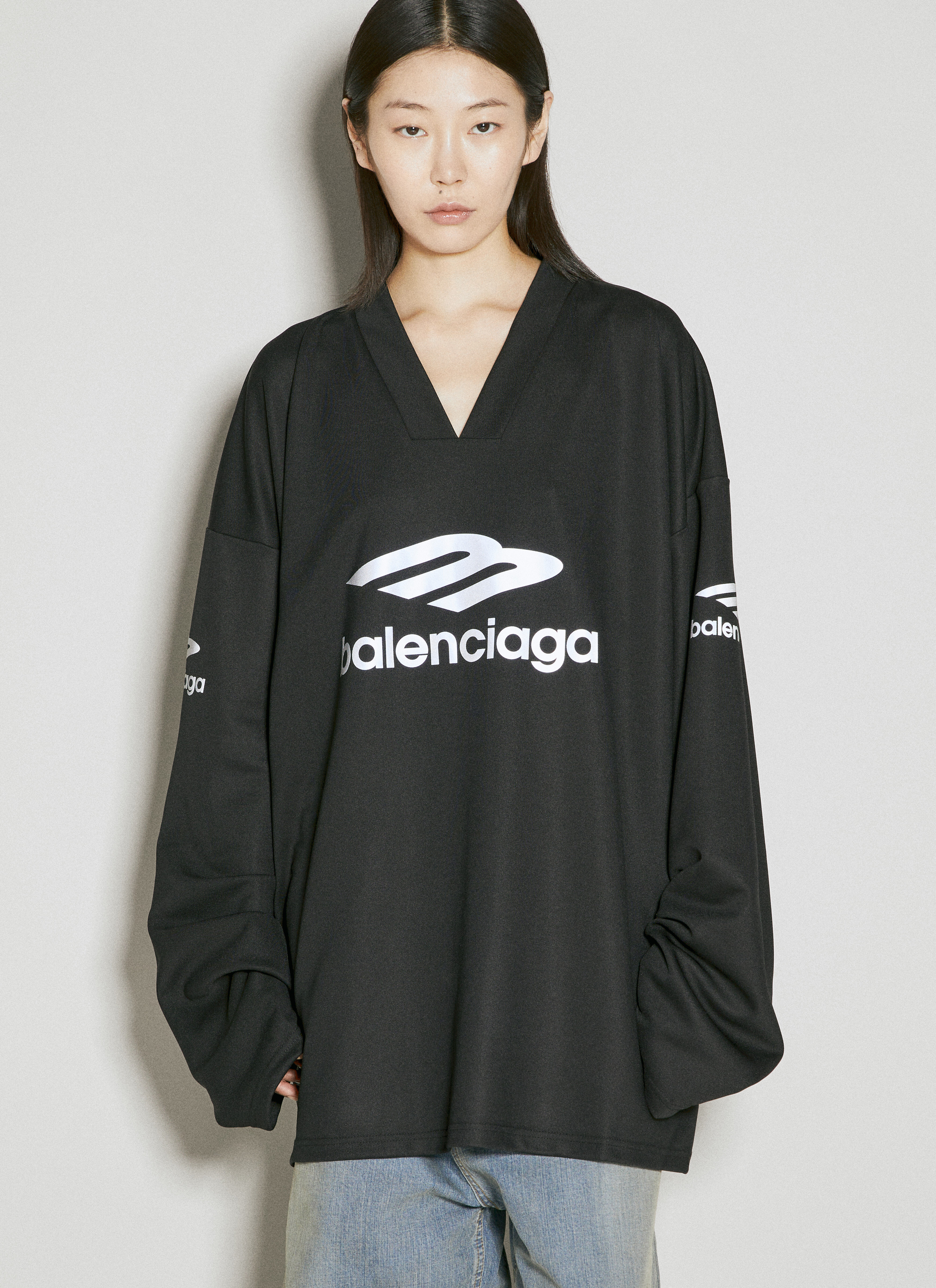 Balenciaga 3B 스포츠 아이콘 스키 티셔츠 블랙 bal0256011