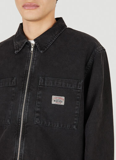 Canvas Zip Overshirt Stüssy Canvas Zip Overshirt Black sts0152005