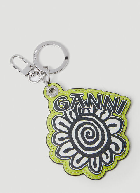 Jacquemus Tender Shoots Flower Keychain Brown jac0254090