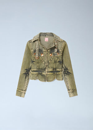 Miss Sixty x KNWLS Tie-Dye Denim Jacket Green msk0263018