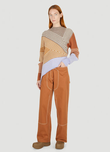 Stella McCartney Contrasting Stitching Pants Orange stm0250008