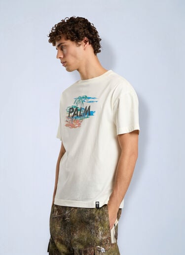 Palm Angels Palm Island Regular T-Shirt White pma0166238