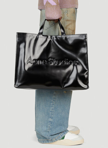 Acne Studios 로고 쇼퍼 토트백 블랙 acn0353009