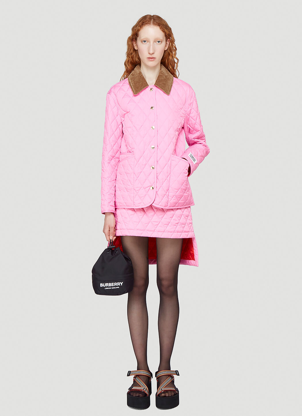 Burberry ice on sale pink quilted jacket