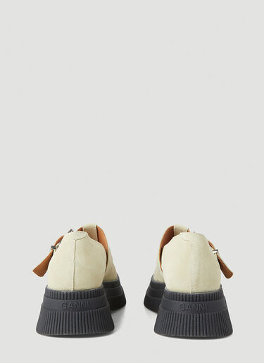 GANNI Mary Jane Creeper Loafers Beige gan0247045