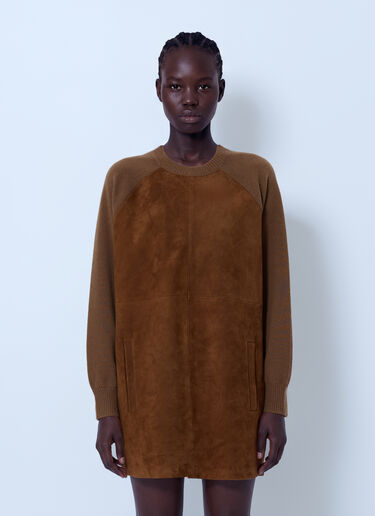 LN-CC® - Max Mara: Suede Panel Dress - Camel Max Mara Suede Panel Dress Camel max0266201
