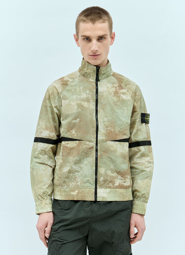 Stone Island Dissolving Grid Camo Jacket Green sto0156015