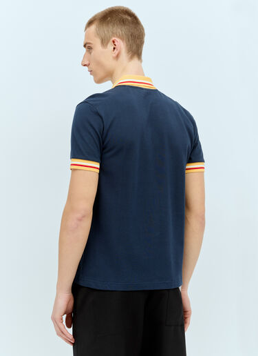 Wales Bonner Sun Polo Shirt Navy wbn0156003