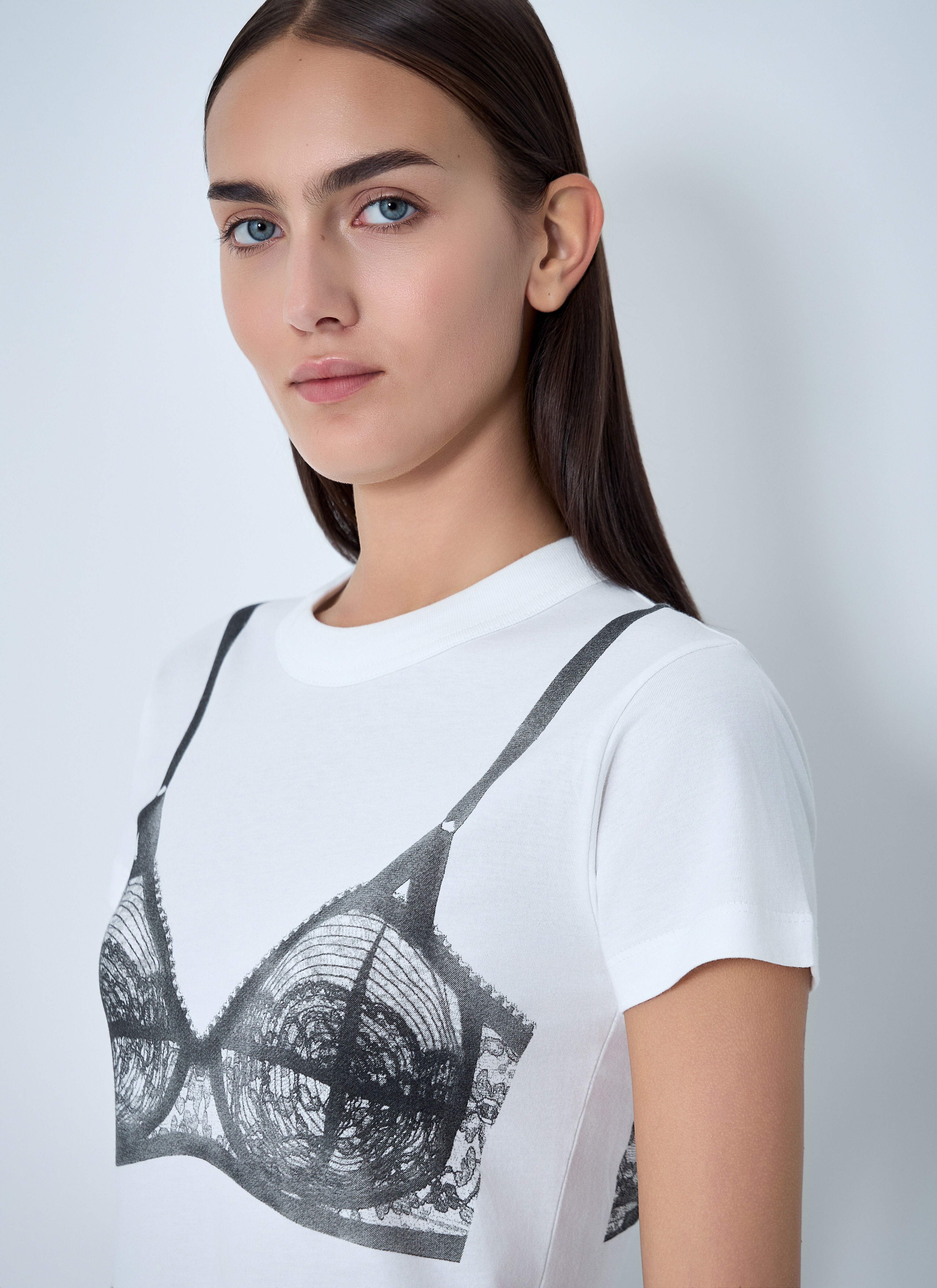 VAQUERA Women's' Bra Printed T-Shirt in White | LN-CC®