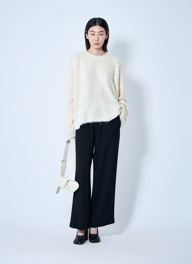 TOTEME Boxy Silk Sweater Beige tot0260011