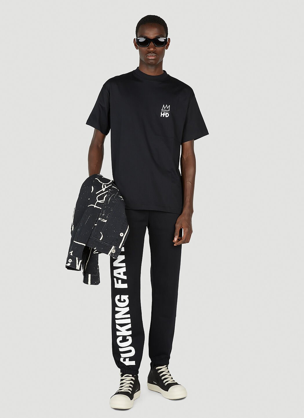 【限定特価】 Honey Fucking Dijon Basquiat T-Shirt in Black | LN-CC トップス