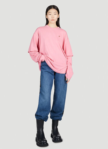 Acne Studios 方脸贴饰 T 恤 粉色 acn0351015