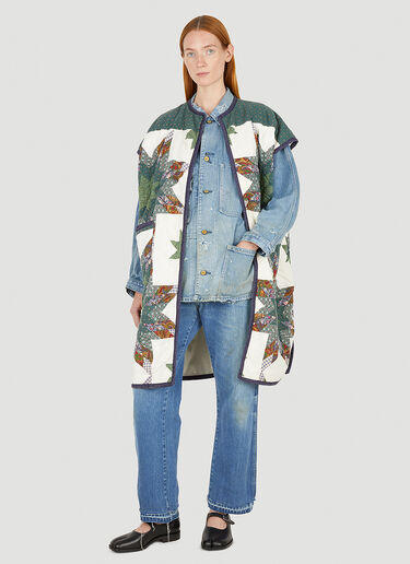 Bonum Long Quilted Sleeveless Coat Green bon0350016